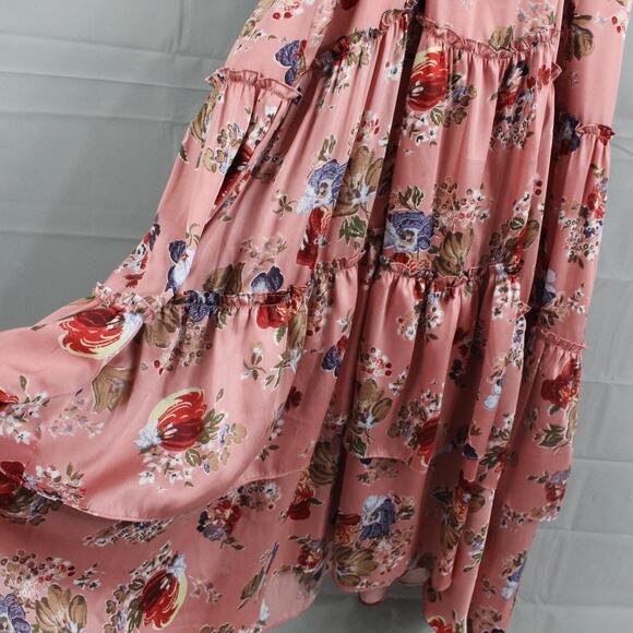 Cinq a Sept Dress Womens 14 Martine Floral Ruffled Maxi Boho Coquette Romantic - Picture 7 of 16